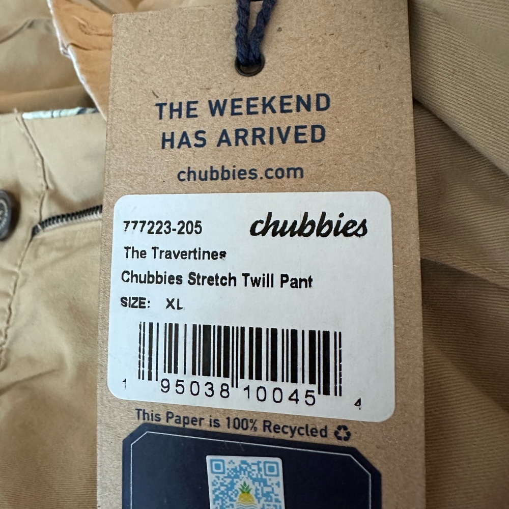 New With Tags Chubbies The Travertine Stretch Twill Pant size XL - Picture 4 of 6